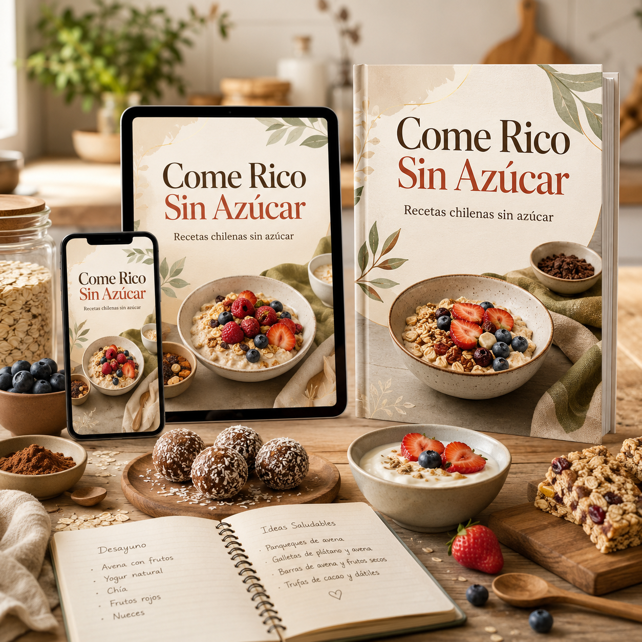 Come rico sin azúcar: Recetas fáciles para el día a día